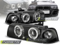 Preview: LED Angel Eyes Scheinwerfer für BMW 3er E36 Coupe/Cabrio 90-99 schwarz